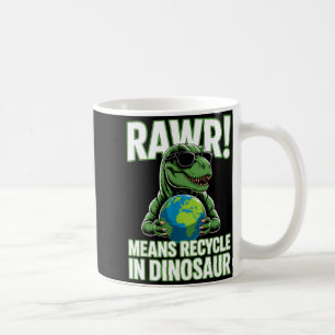 Rawr bedeutet recyceln bei Dinosaurier-Kindern Jun Kaffeetasse