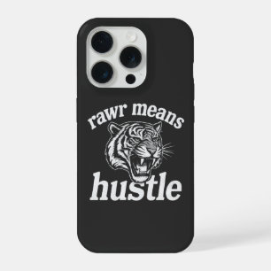 Rawr bedeutet schuften Lustiger Tiger Motivationsz iPhone 15 Pro Hülle