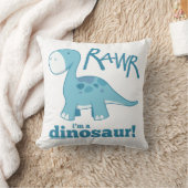 RAWR bin ich ein Dinosaurier-Wurfs-Kissen Kissen (Decke)