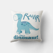 RAWR bin ich ein Dinosaurier-Wurfs-Kissen Kissen (Rückseite)