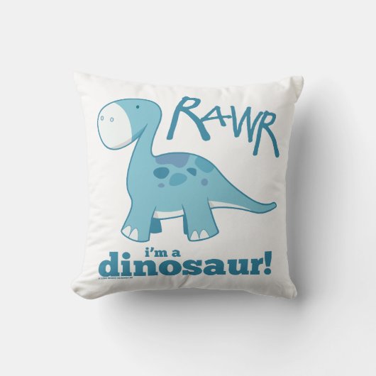 RAWR bin ich ein Dinosaurier-Wurfs-Kissen Kissen (Vorderseite)