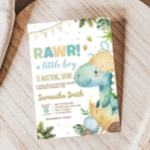 Rawr Dino Baby Shower Einladung