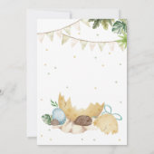 Rawr Dino Baby Shower Einladung (Rückseite)