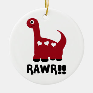 Rawr Dino Rot Keramik Ornament