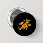 Rawr Dino Trex Pumpkin Erntedank Fall Kleinkind B Button (Vorne & Hinten)