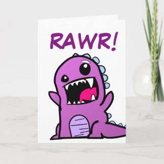 Rawr! Dinosaur Happy Birthday Card Karte