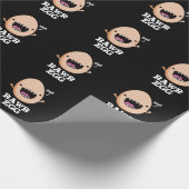 Rawr Egg Funny Roaring Roheier Pun Dark BG Geschenkpapier (Ecke)