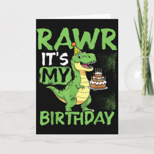 Rawr Es ist mein Geburtstag Lustige T-Rex-Party Karte