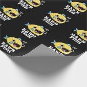 Rawr Fish Funny Animal Pub Dark BG Geschenkpapier (Ecke)
