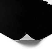 Rawr Fish Funny Animal Pub Dark BG Poster (Ecke)