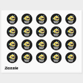 Rawr Fish Funny Animal Pub Dark BG Runder Aufkleber (Blatt)