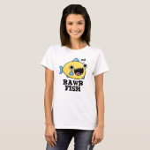 Rawr Fish Funny Animal Pub T-Shirt (Vorne ganz)