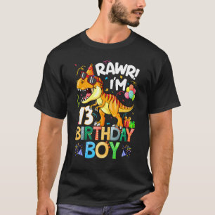 Rawr I m 13. Geburtstag Boy Dinosaur T Rex 13 Jahr T-Shirt