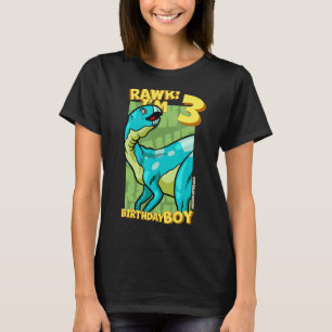 Rawr I m 3 Birthday Boys 3. Geburtstag Dino Hypsil T-Shirt