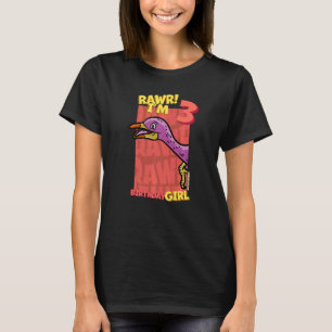 Rawr I m 3 Birthday Girls 3. Geburtstag Dino Urbac T-Shirt