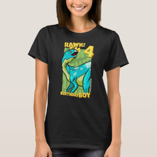 Rawr I m 4 Birthday Boys 4. Geburtstag Dino Hypsil T-Shirt
