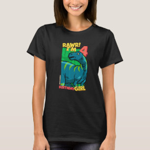 Rawr I m 4 Birthday Girls 4. Geburtstag Dino Fukui T-Shirt