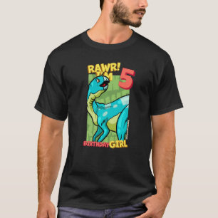 Rawr I m 5 Birthday Girls 5. Geburtstag Dino Hypsi T-Shirt