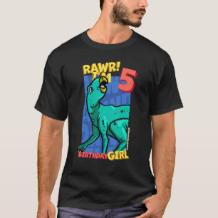 Rawr I m 5 Birthday Girls 5. Geburtstag Dino Zephy T-Shirt