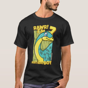 Rawr I m 7 Birthday Boys 7. Geburtstag Dino Apatos T-Shirt