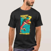 Rawr I m 7 Birthday Boys 7th Birthday Dino Deinony T-Shirt (Vorderseite)