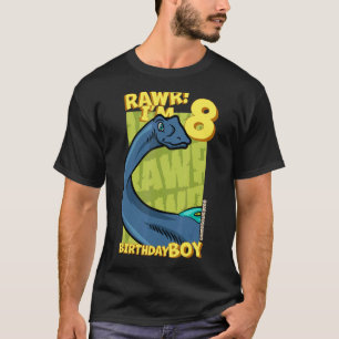 Rawr I m 8 Birthday Boys 8. Geburtstag Dino Quaesi T-Shirt