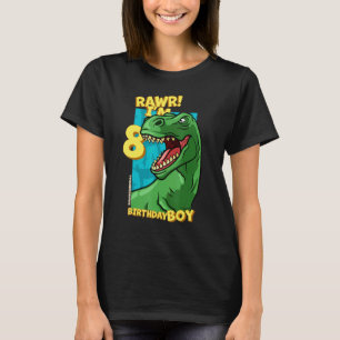 Rawr I m 8 Birthday Boys 8. Geburtstag Dino Tyrann T-Shirt