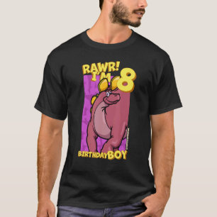 Rawr I m 8 Birthday Boys 8. Geburtstag Dino Wuerho T-Shirt