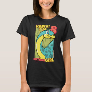 Rawr I m 8 Birthday Girls 8. Geburtstag Dino Apato T-Shirt