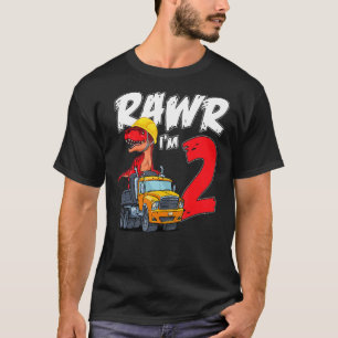 Rawr ich 2 bin es mein 2. Geburtstag Dinosaurier a T-Shirt