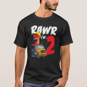Rawr ich 2 bin es mein 2. Geburtstag Dinosaurier a T-Shirt