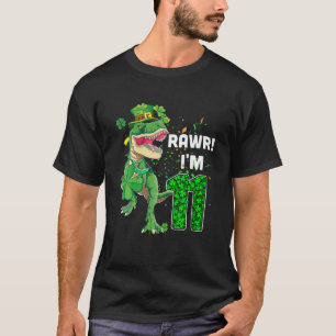 Rawr Ich bin 11 Geburtstagsjahre alt T Rex Dinosau T-Shirt