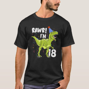 Rawr ich bin 18 Geburtstag T Rex Dinosaurier Party T-Shirt