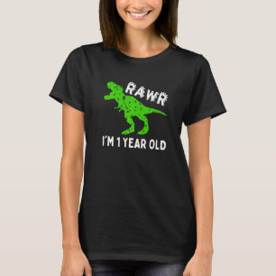 Rawr Ich bin 1 Jahr alt Dinosaurier Vintag 1. Gebu T-Shirt