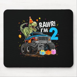Rawr ich bin 2 2. Geburtstag T Rex Dinosaurier Lus Mousepad