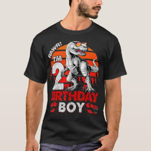 Rawr Ich bin 2 Kinder 2 Jahre alt 2. Geburtstag Ju T-Shirt