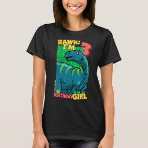 Rawr Ich bin 3 Geburtstagskinder 3. Geburtstag Din T-Shirt