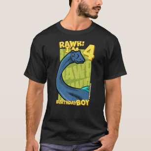 Rawr Ich bin 4 Geburtstagskinder 4. Geburtstag Din T-Shirt