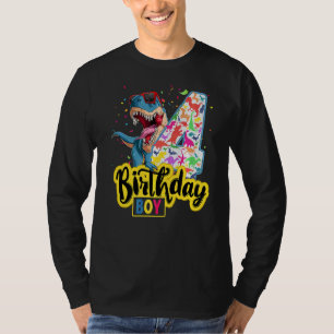 Rawr Ich bin 4 Niedliche Kinder Ich bin 4 Junge Di T-Shirt
