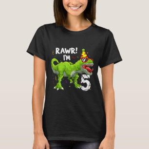 Rawr ich bin 5 5. Geburtstag T Rex Dinosaur Lustig T-Shirt
