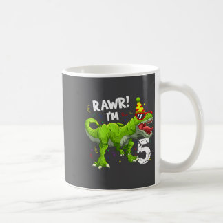 Rawr ich bin 5 5. Geburtstag T-Rex Dinosaurier Lus Kaffeetasse