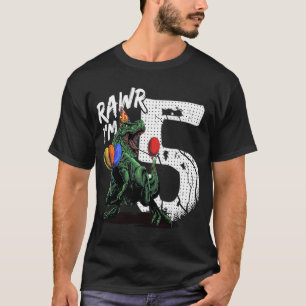 Rawr ich bin 5 Dinosaurier Rex 5. Geburtstag Boy G T-Shirt