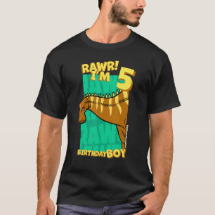 Rawr Ich bin 5 Geburtstagskinder 5. Geburtstag Din T-Shirt