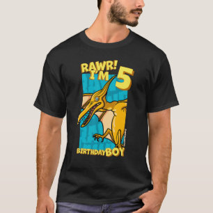 Rawr Ich bin 5 Geburtstagskinder 5. Geburtstag Din T-Shirt