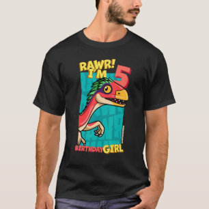 Rawr Ich bin 5 Geburtstagskinder 5. Geburtstag Din T-Shirt