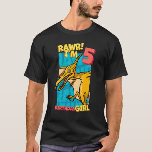 Rawr Ich bin 5 Geburtstagskinder 5. Geburtstag Din T-Shirt