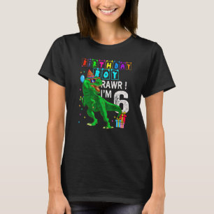 Rawr ich bin 6 6. Geburtstag Rex Dinosaurier Party T-Shirt