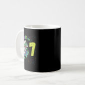 Rawr Ich bin 7 Dinosaur T-rex 7 Jahre Junge Geburt Kaffeetasse (Vorderseite Links)