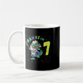 Rawr Ich bin 7 Dinosaur T-rex 7 Jahre Junge Geburt Kaffeetasse (Links)