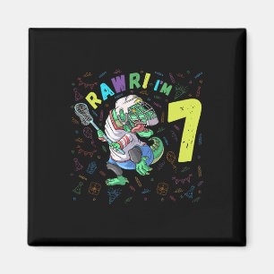 Rawr ich bin 7 Dinosaurier T-rex 7 Jahre alter Jun Magnet